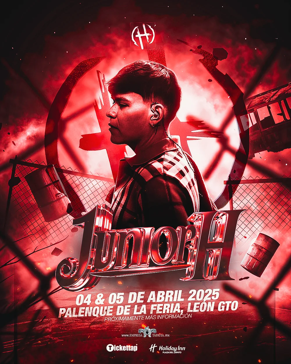 Anuncio de fecha de Junior H en el Palenque de la Feria de León
